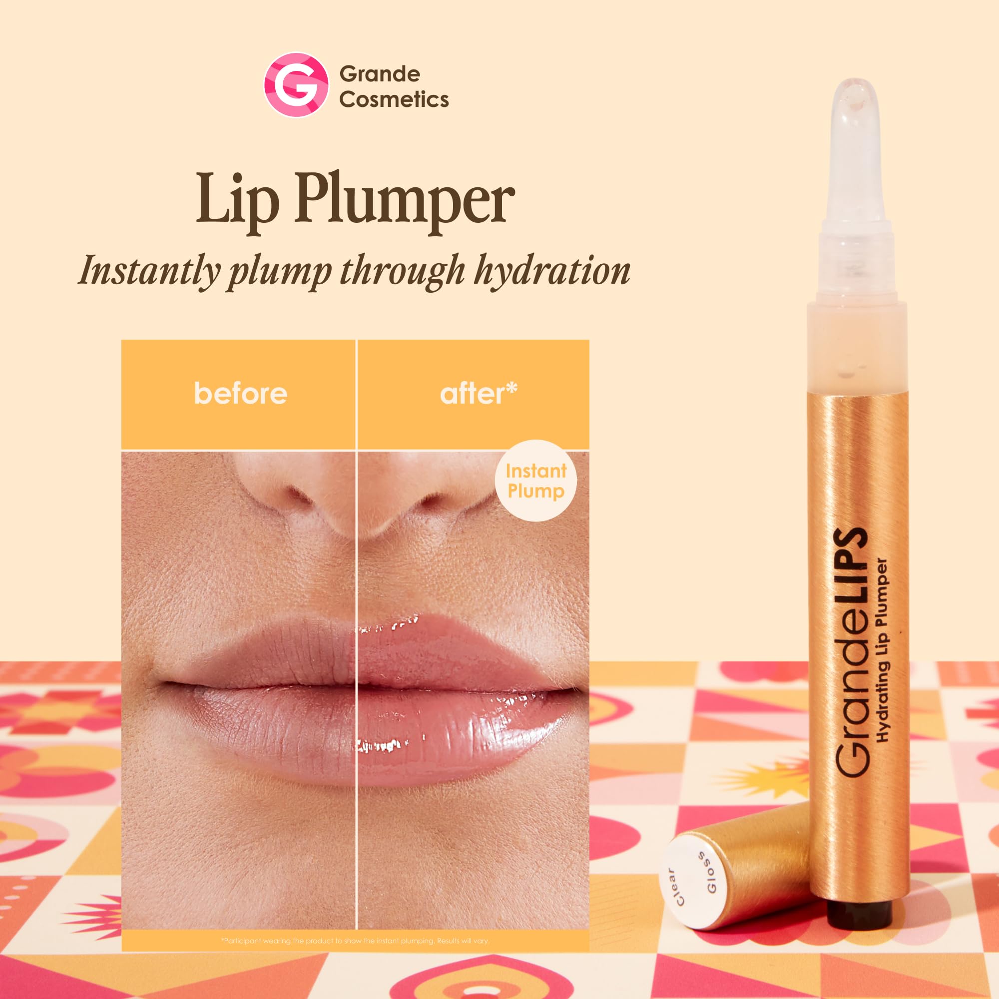 Grande Cosmetics GrandeLIPS Hydrating Lip Plumper - for Fuller-Looking, Hydrated Lips