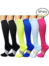 Compression Socks For Women and Men(6 Pairs)- Best Medical,for Running, Athletic