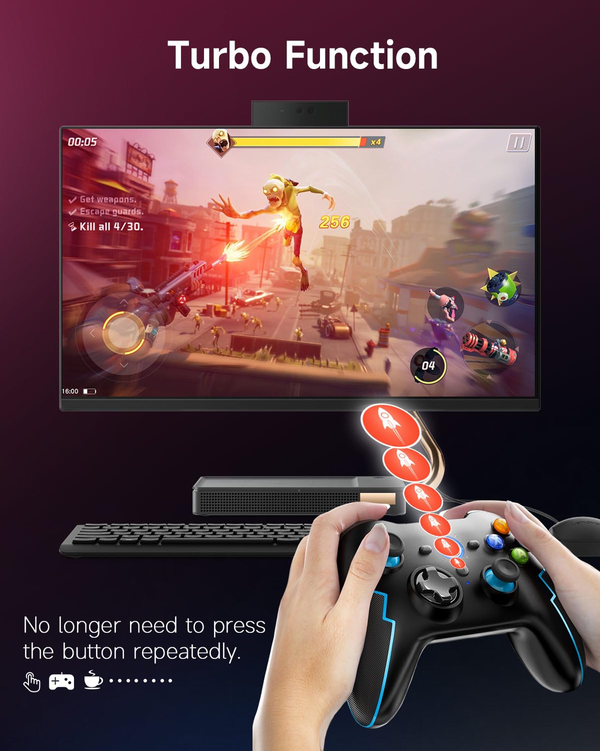 EasySMX 9013Pro Wireless Controller for Windows PC/PS3/Android Phone&Tablet&TV BOX/iPhone/iPad/Switch/Stesm Deck/Tesla, Bluetooth Controller Gamepad with Hall Effect Triggers-Comfort for Big Hand