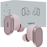 Logitech Zone True Wireless Bluetooth Noise Canceling Earbuds - Rose | Bluetooth, microphone, hybrid transparency mode, certified for Microsoft Teams, Zoom, Google Meet and Google Voice