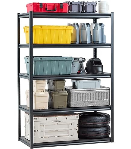 72H*48W*24D" Heavy-Duty Garage Shelving Unit-Adjustable 5-Tier Metal Storage Rack|3000 Lbs Capacity Shelf|Easy Assembly Shelves