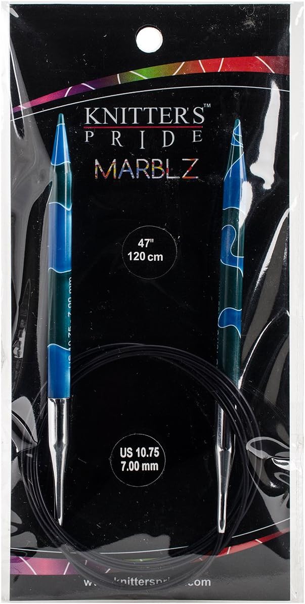 Knitter's Pride Marblz Fixed Circular Needles 47inch Size 10.75/7 mm