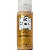 FolkArt K658 Paint Acrylic Metallic, 2 Fl Oz (Pack of 1), Antique Gold