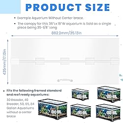 Sieral Aquarium Polycarbonate Canopy Set 35.13 x