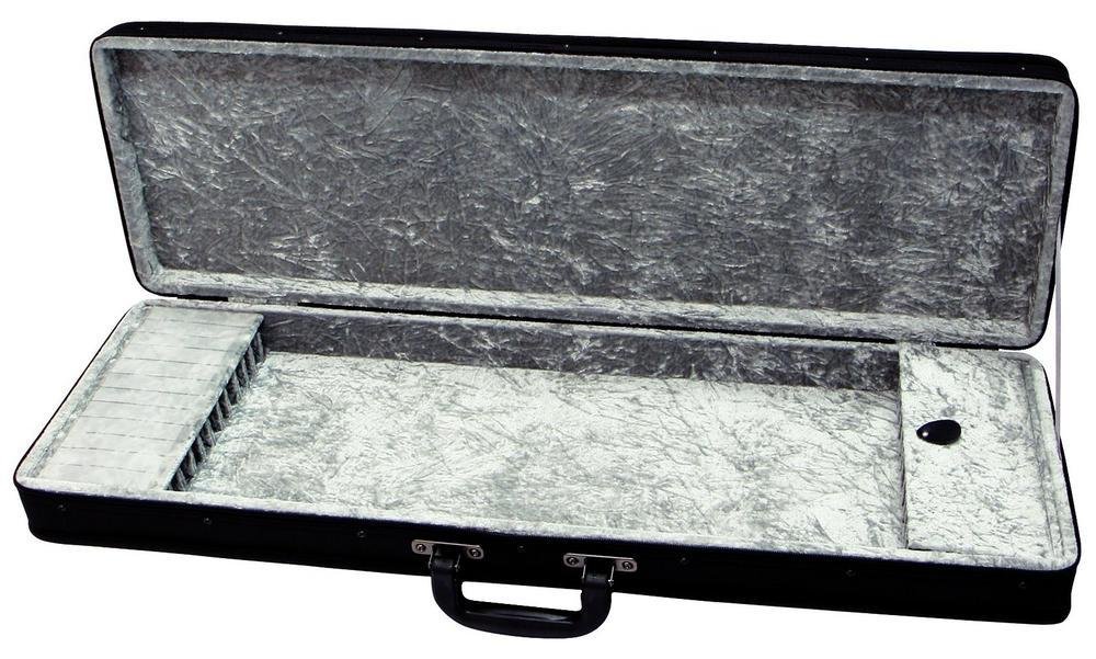 GEWA Bow Case 6 Bows black, anthracite velvet plush inside, for violin, viola, cello