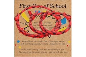 FAOYUDAWEI First Day Of School Bracelet, Matching Mommy And Me Mother Son Daughter Paracord Back To School Bracelets Wish Gift for Mom Boys Dad Girls Jewelry