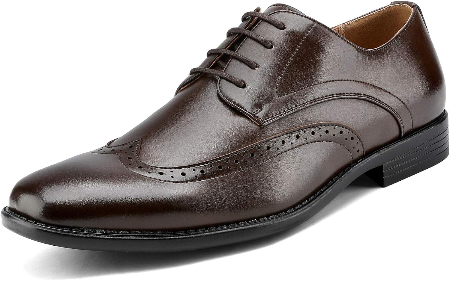 Bruno Marc - Brandclub - Bruno Marc Men's Dress Shoes Formal Classic  Wintips Lace-up Oxfords Dark Brown Size 15 M US DP-08