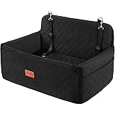 HEGGCOOE Dog Car Seat for Medium/Large Dogs, Pet Booster Seat for Under 55 lbs or 2 Small Dogs, Detachable & Washable Dog Car
