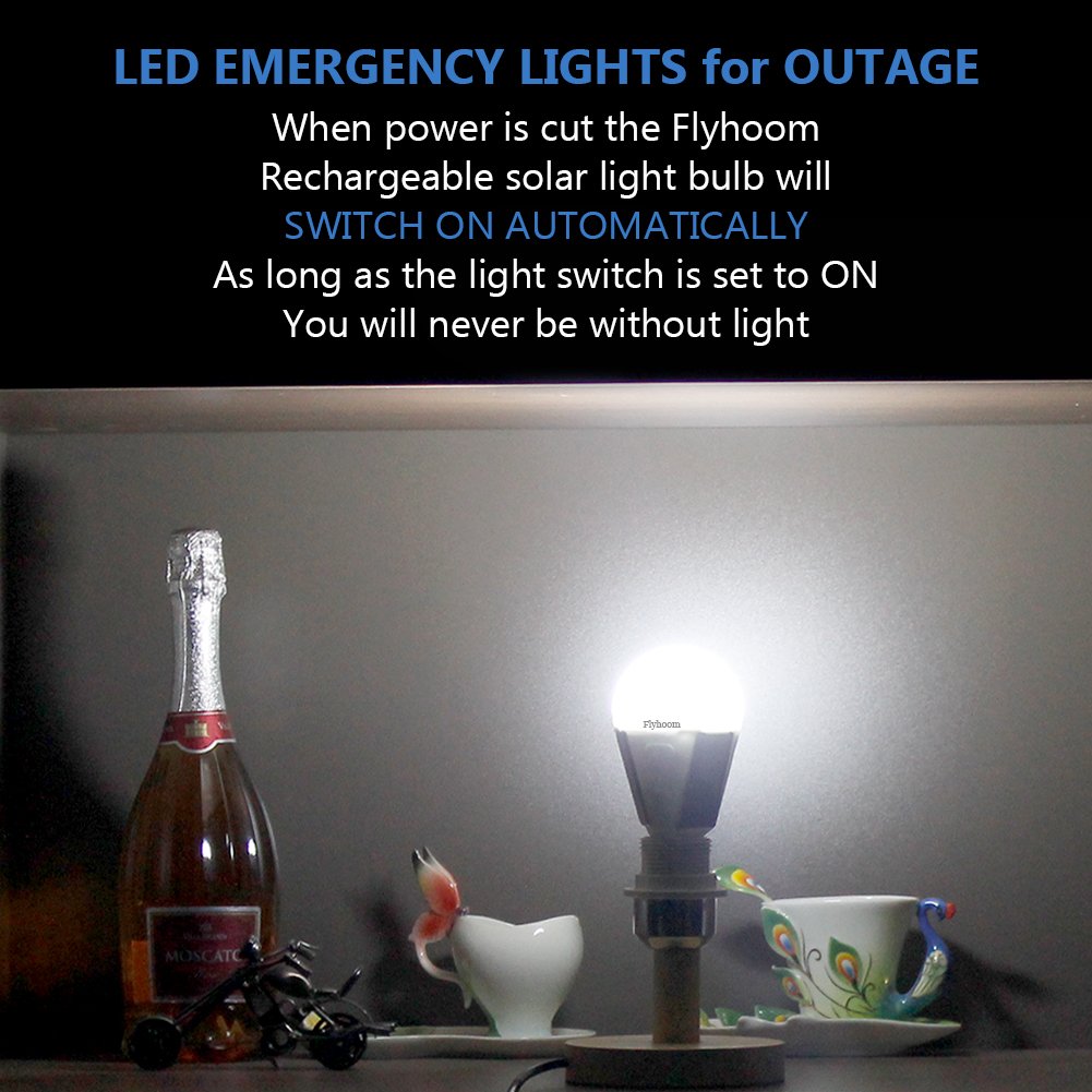 Flyhoom 4 Pack Rechargeable Solar Powered Camping Lights