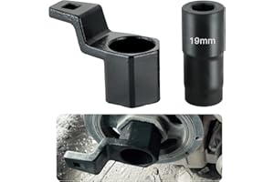 NYXOVA 19 mm Harmonic Balancer Socket and 50mm Crankshaft Crank Pulley Wrench Holder, Crankshaft Pulley Removal Tool Compatib