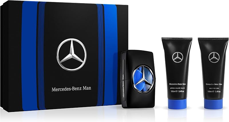 Mercedes-Benz Man 3 Pc Gift Set EDT Spray Shower Gel Aftershave Woody Fruity