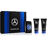 Mercedes Benz Man Gift Set - Iconic Fragrance with EDT Spray, Shower Gel, Aftershave for Men - Long Lasting Aromatic Woody Fruity Mens Cologne - 3 pc