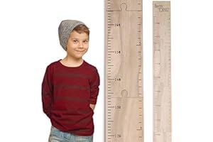 TIAMORK 1 Set Height Ruler Wooden Ruler,Height Chart, Wooden Growth Chart for Wall,Perfect Nursery,Room Decor to Measure (40-