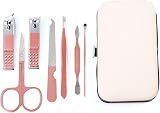 Jiaweixiang 7pcs Manicure Pedicure Set Rose Gold Stainless Steel Case view 5