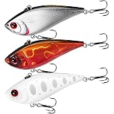 TRUSCEND Easy Catch Crankbait with BKK Hooks, Shallow or Deep Diving Crank Bait Fishing Lures for Bass Pike Walleye, Unipue Wobble Design for More Bites, Vibe Lipless Crankbaits Freshwater Saltwater