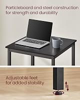 VASAGLE Breakfast Bar Square Tall Table 60x60x92 cm Ebony Black LBT025B56 view 5