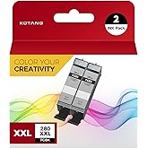 PGI-280XXL PGBK Black Ink Cartridges Compatible for Canon 280 281 Ink Cartridges to use with Canon TR8620A TR8520 TR7520 TS9120 TS6320 TS6220 TS6120 TS702 TS8120 TS8220 TS8320 Pinter (2 PGBK)
