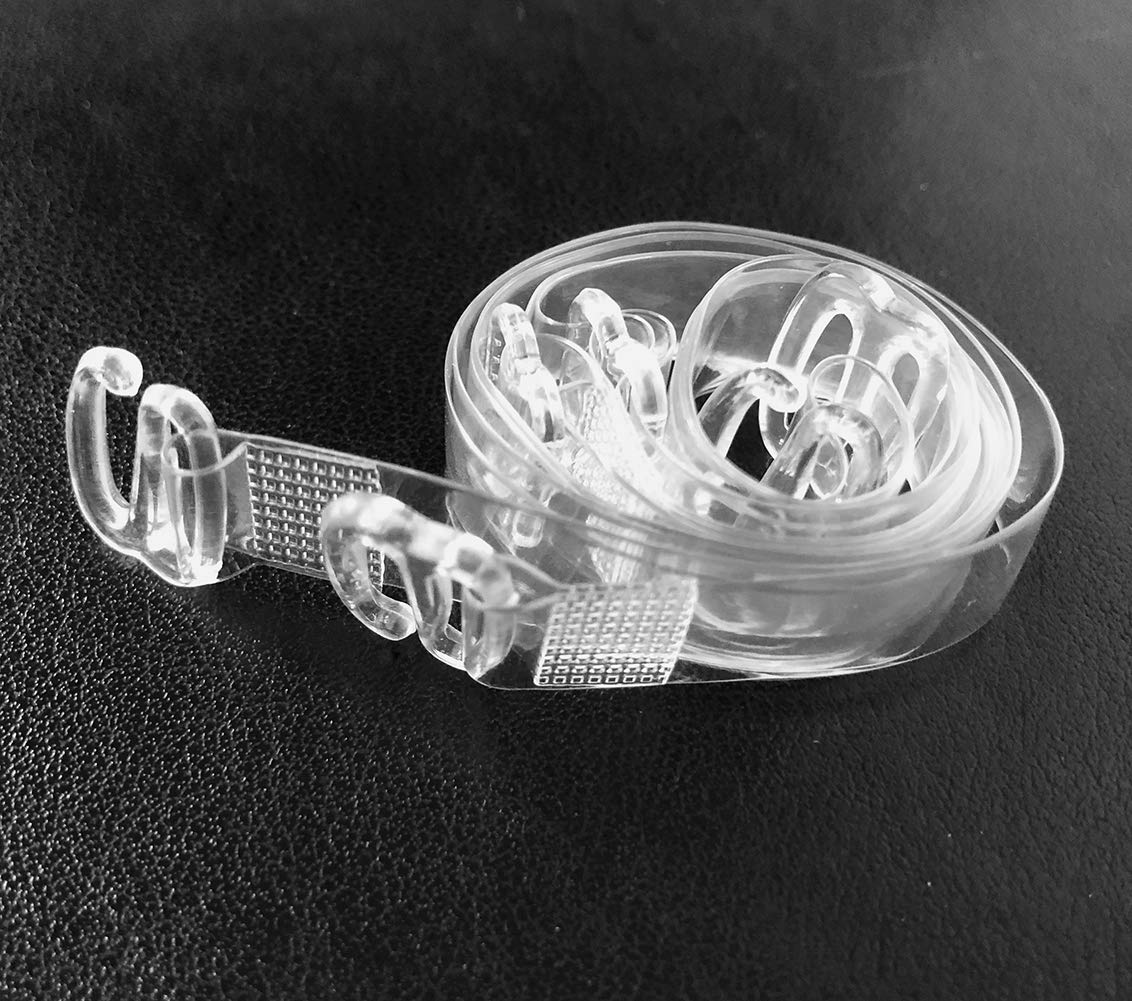 Invisible Clear Bra Strap Non-Slip Adjustable Bra Strap Soft 2 Pair Transparent Shoulder Strap (10mm, Clear)