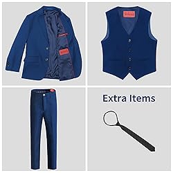 Marvelous World Boys Blue Slim Fit Suits Set Formal