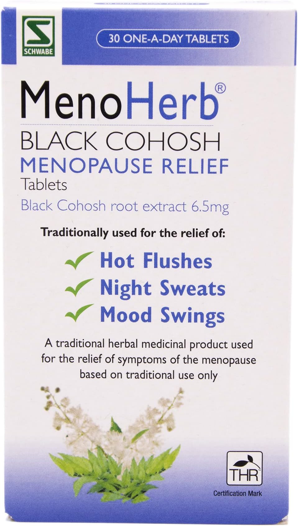 Schwabe MenoHerb Menopause Relief Black Cohosh 30 Tablets 6.5mg