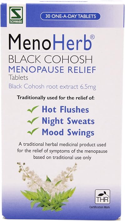 Schwabe MenoHerb Menopause Relief Black Cohosh 30 Tablets 6.5mg
