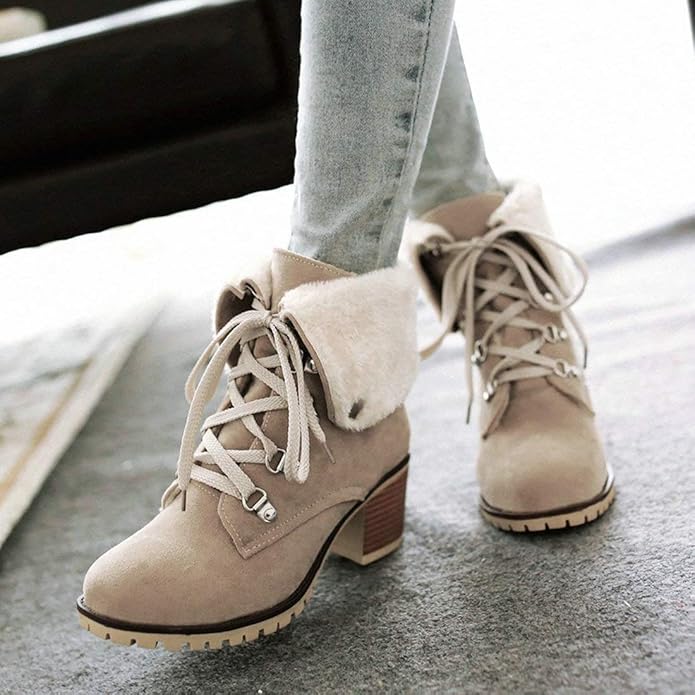 SO SIMPOK Womens Chunky Booties