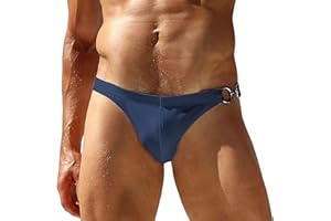 SEAUR Men’s Sexy Bikini Swim Briefs Stretch Low Rise Swimsuit Casual Beach Swimwear Quick Dry Athletic Bathing Suit