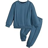 Arshiner Boys Long Sleeve Fleece Sweatshirt and Pants Set 2 Piece Fall Winter Clothes Toddler to Little Kid 2-8 Years