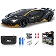 YUAN PLAN RC Drift Car, 1/24 4WD Remote Control Car with LED Light, Two Rechargeable Batteries and Drift Tires for Kids, Boys, Girls and Adults