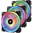 Corsair LL Series LL120 RGB 120mm Dual Light Loop RGB LED PWM Fan 3 Fan Pack with Lighting Node Pro (CO-9050072-WW)