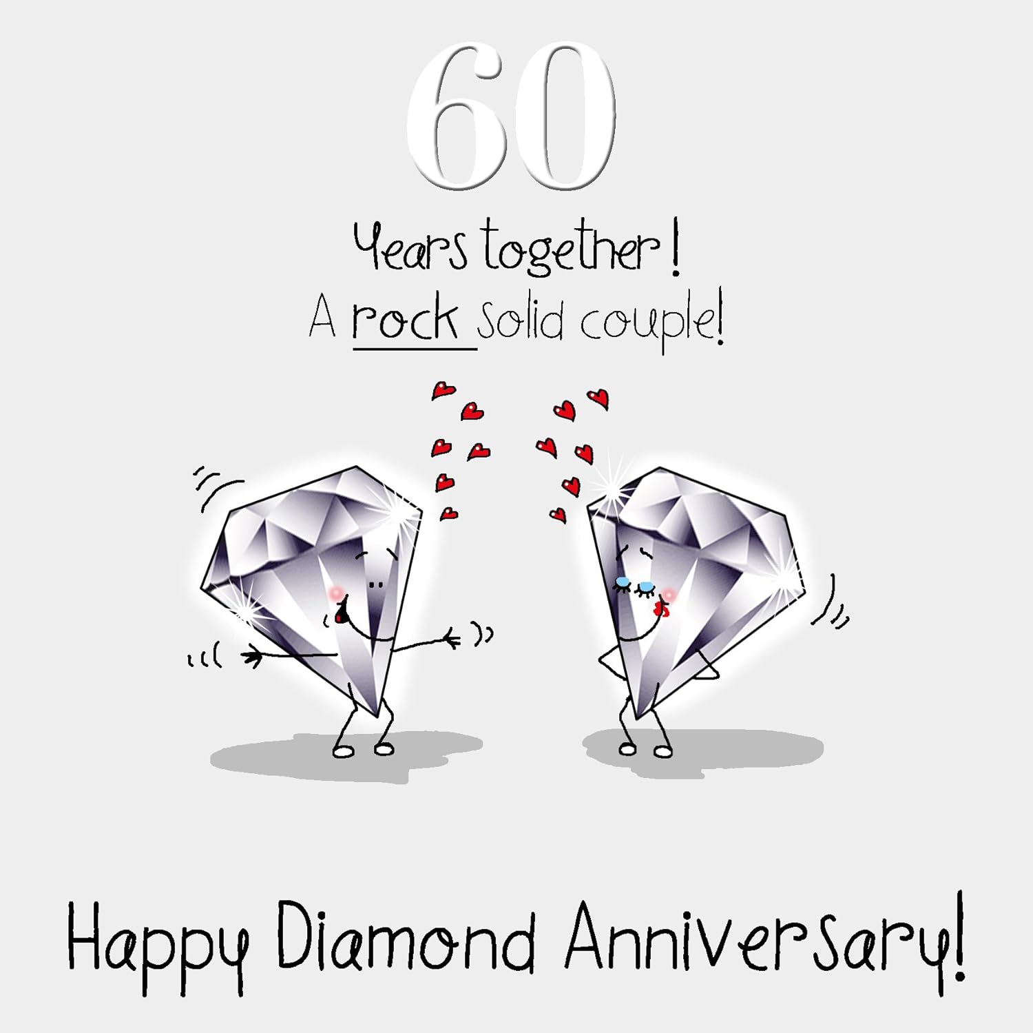 60th Wedding Anniversary Greetings Card - Diamond Anniversary: Amazon