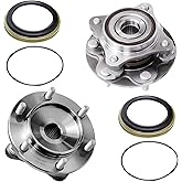 Detroit Axle - 4WD Front Wheel Bearing Hubs for Toyota 4Runner FJ Cruiser Tacoma Lexus GX460 GX470, Replacement Wheel Bearings and Hub Assembly Set, Pair Hubs