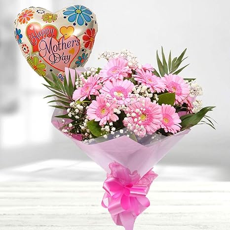 Fresh Flowers Delivered Free Delivery Pretty In Pink Bouquet Include A Happy Mother S Day Balloon Is A Lovely Gift For Your Gorgeous Mum Special Offer Amazon Co Uk Garden Outdoors