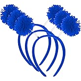Haakong 3 Pcs Pom Pom Headbands Head Bopper for Women Party Favor Headbands Costume Accessories for Halloween Mardi Gras