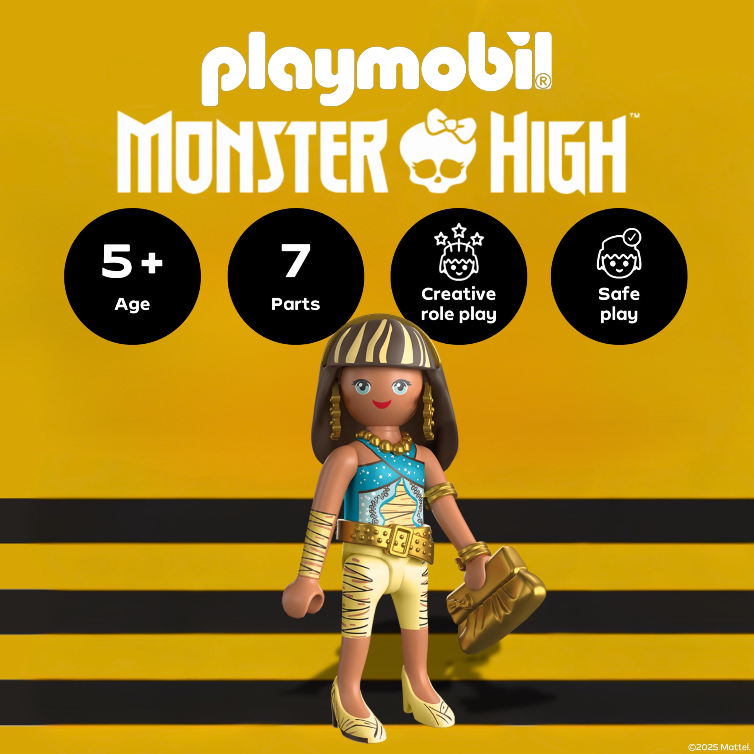 PLAYMOBIL | Monster High | Cleo de Nile | Figurenset für mystische Rollenspiele & Halloween-Feiern | Mit ägyptischen Accessoires & Zubehör | Ideal für Kinder ab 5 Jahren | 71996 2