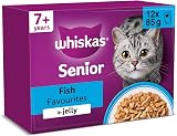 Whiskas 7+ Cat Pouches Fish Favourites in Jelly 12x85g