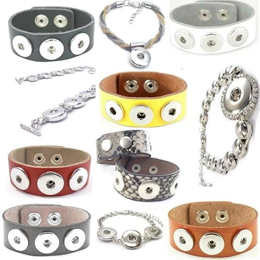 Time4-Charms Chunks Leder & Metall Armband in Verschiedenen Größen und Farben ab 4,99 € zur Auswahl