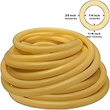 3/8in OD 1/4in ID AMBER Latex Rubber Tubing ONE CONTINUOUS PIECE (Select Length) (#804)