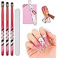 SAVILAND Kolinsky Acrylic Nail Brush Set - Sizes 8, 10, 14 Nail Brushes for Acrylic Powder Application, Nail Art Extensions & Carving, Manicure Tools Includes Brush Holder & Table Mat
