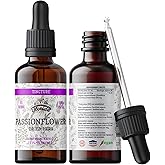 Passionflower Tincture, Organic Passionflower Extract, Passionflower Drops (Passiflora Incarnata) Dried Herbs