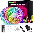 Tenmiro 65.6ft Led Strip Lights, Ultra Long RGB 5050 Color Changing LED Light Strips Kit with 44 Keys Ir Remote Led Lights fo