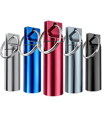 Amazon.com: Small Pill Box Waterproof Keychain Pill Holder