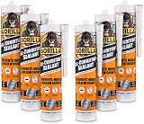 Gorilla All Conditions Sealant Silicone White 295ml Pack of 6