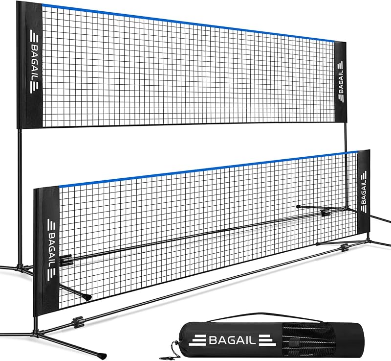 BAGAIL Badminton Net Foldable Nylon Stand Adjustable Height 3m 4.2m 5.2m
