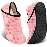 ANLUKE House Slippers for Women Men with Rubber Sole Soft Lightweight Indoor/Outdoor