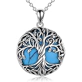 WINNICACA Christmas Gifts Tree of Life Necklace for Women 925 Sterling Silver Family Celtic Tree Necklace Dainty Pendant Irish Jewelry Gifts for Women Mom Wife Girlfriend Anniversary Birthday