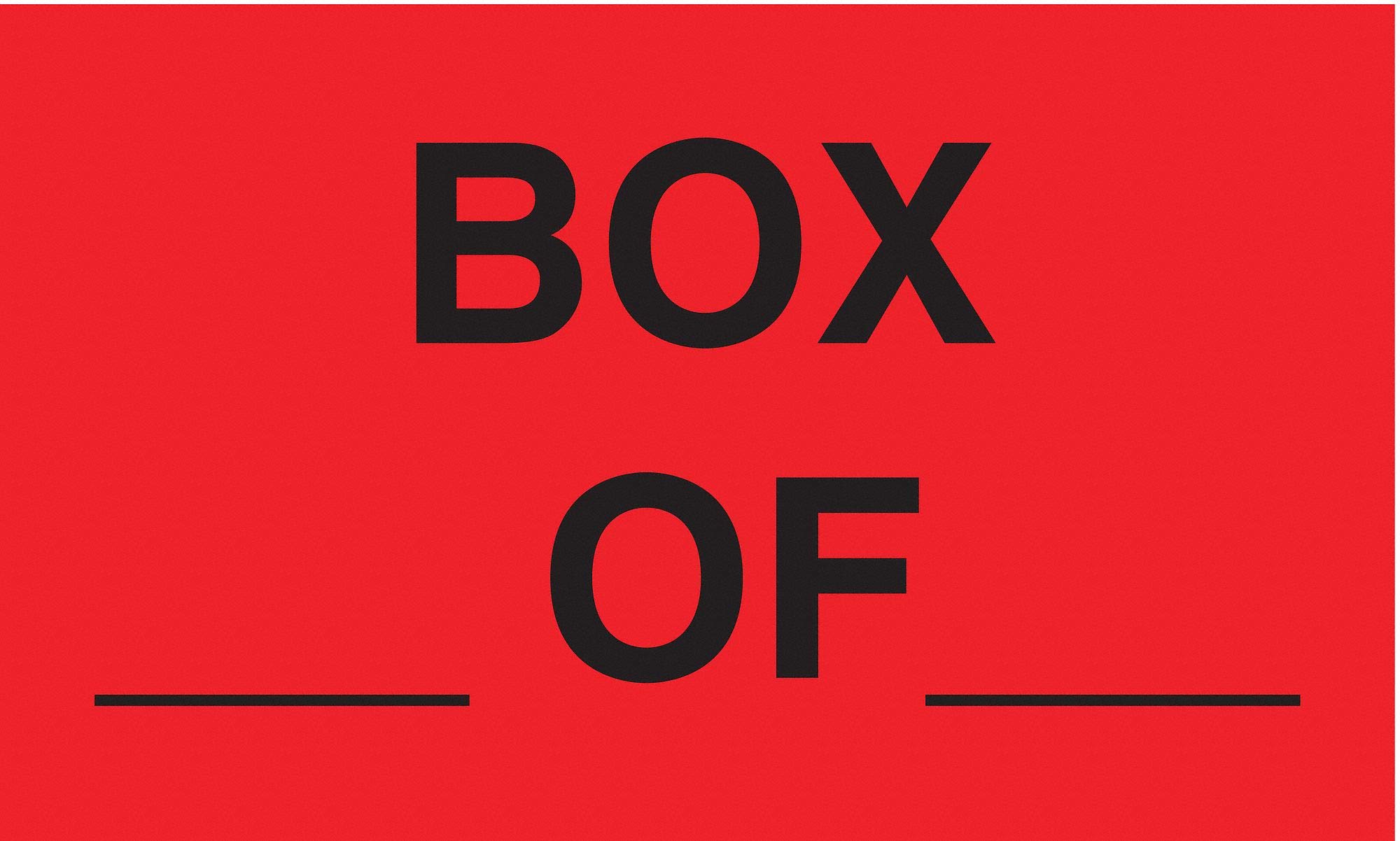 3" x 5" Adhesive Back Shipping Labels, Box ___ of ___, Pk500