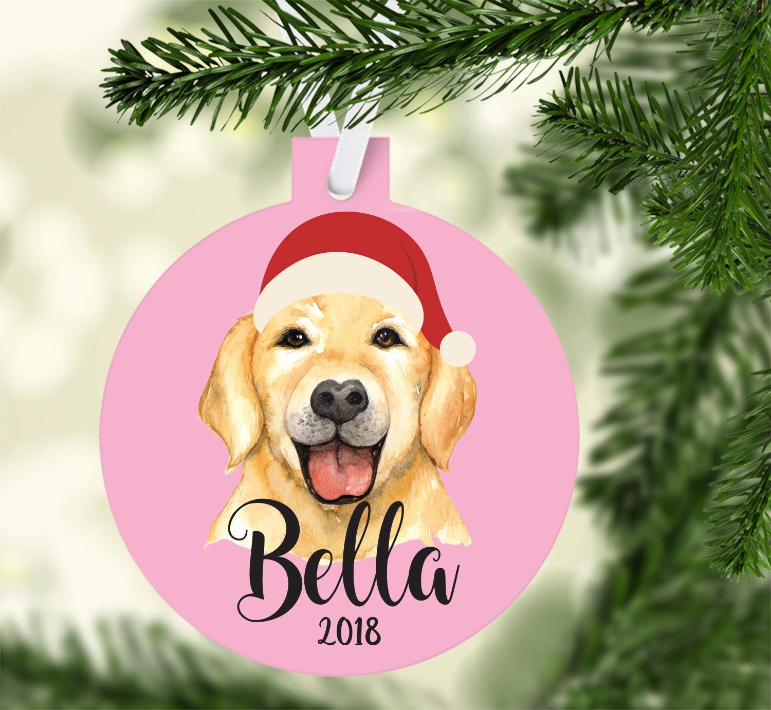 girl and dog ornament