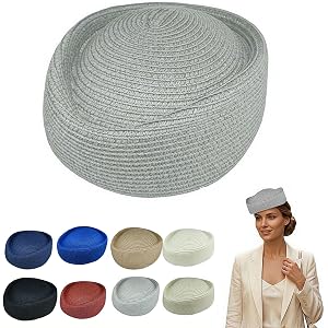 Straw Beret Hats for Women,Hand Woven Straw Beret,Classic French Style Artist Painter Hat Summer Breathable Pillbox Hat