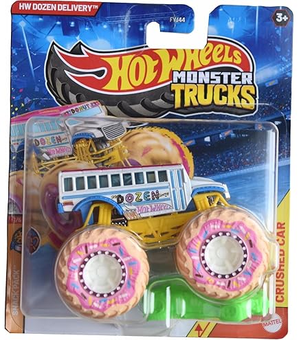 Hot Wheels Monster Trucks Fruit Smasher, Snack Pack 4/5 Includes